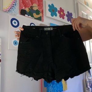 Rewash Black High Wasted Jean Shorts